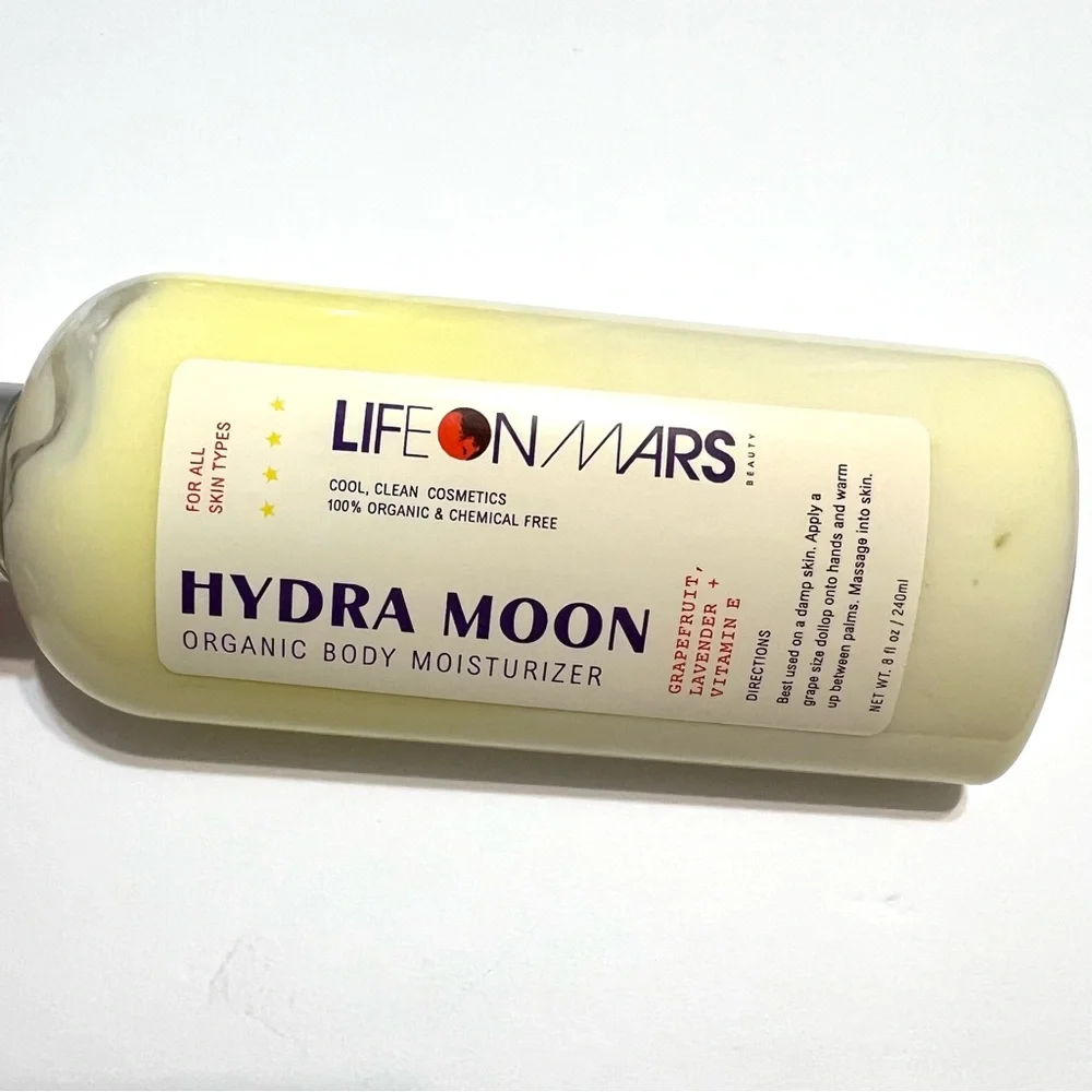 Life on Mars Hydra Moon Organic Body Moisturizer Grapefruit, Lavender, Vitamin E